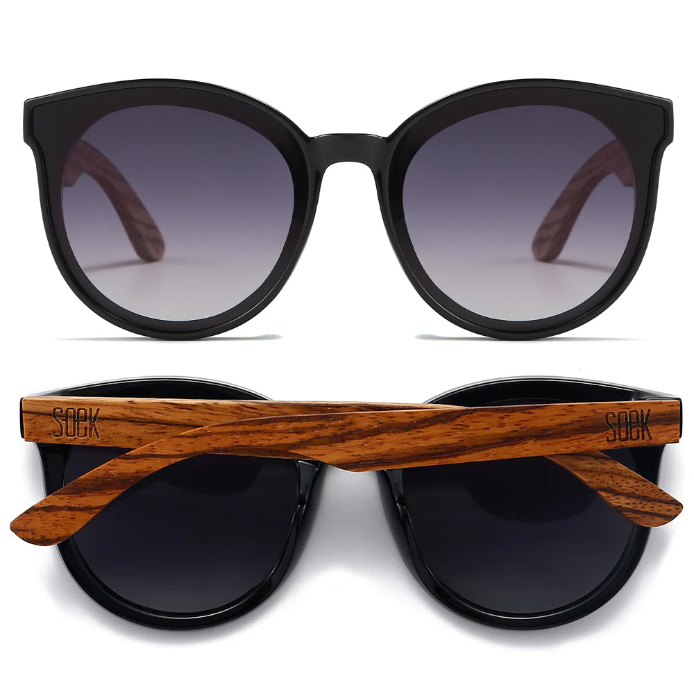 BELLA MIDNIGHT l Black Gradient Lens l Walnut Arms