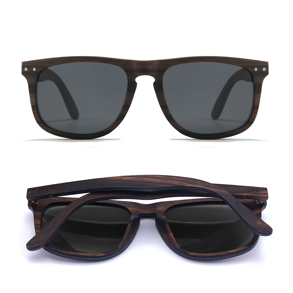 NOMAD l Rosewood Frame l Black Polarized Lens