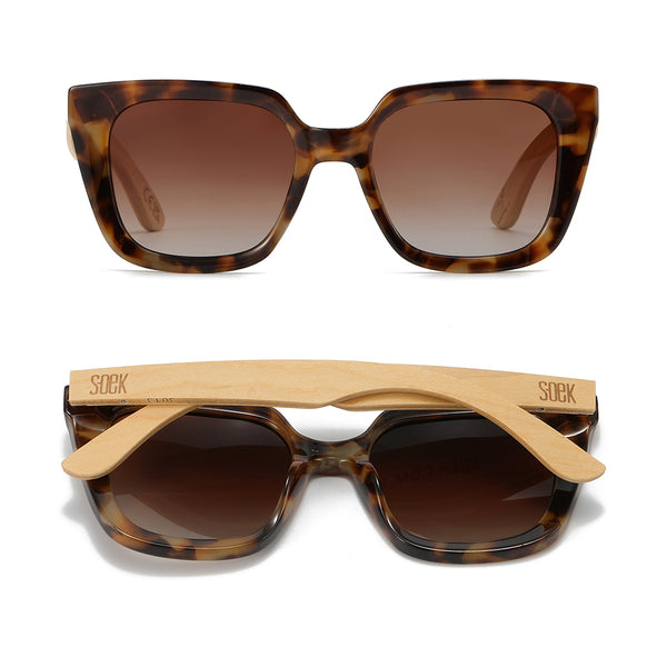 SOLUNA MOCHA TORT l Sunglasses l Brown Polarised Lens l Walnut Maple A