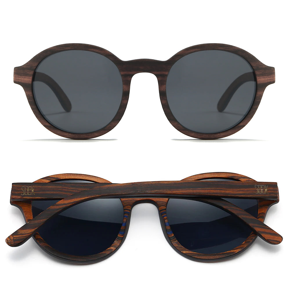 WANDERER l Oak wood Sunglasses l Black Polarised Lens