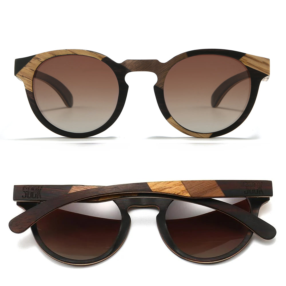 DRIFTER l Maple and Ebony Wooden Frame l Graduated Brown Polarized Lens