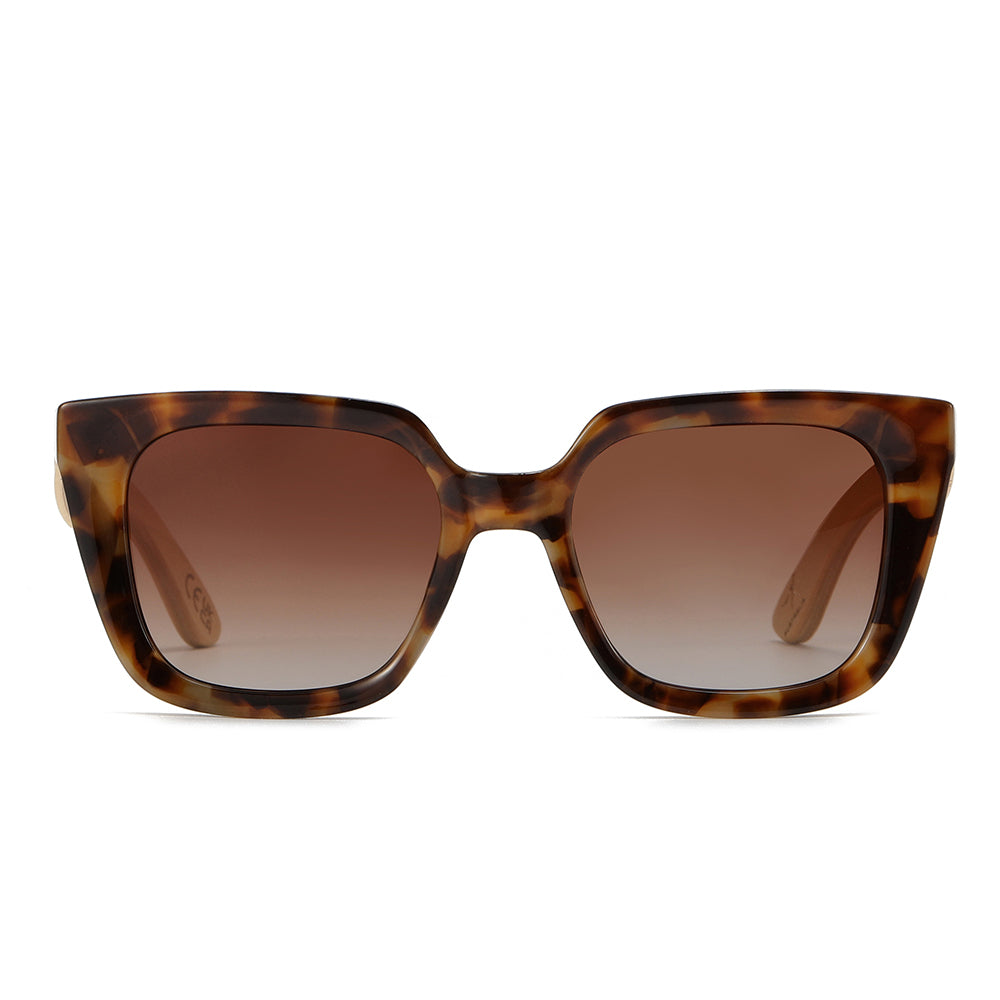 (b2b) SOLUNA MOCHA TORT l Sunglasses l  Brown Polarised Lens l Walnut Maple Arm (VAT incl ) RRP R1299