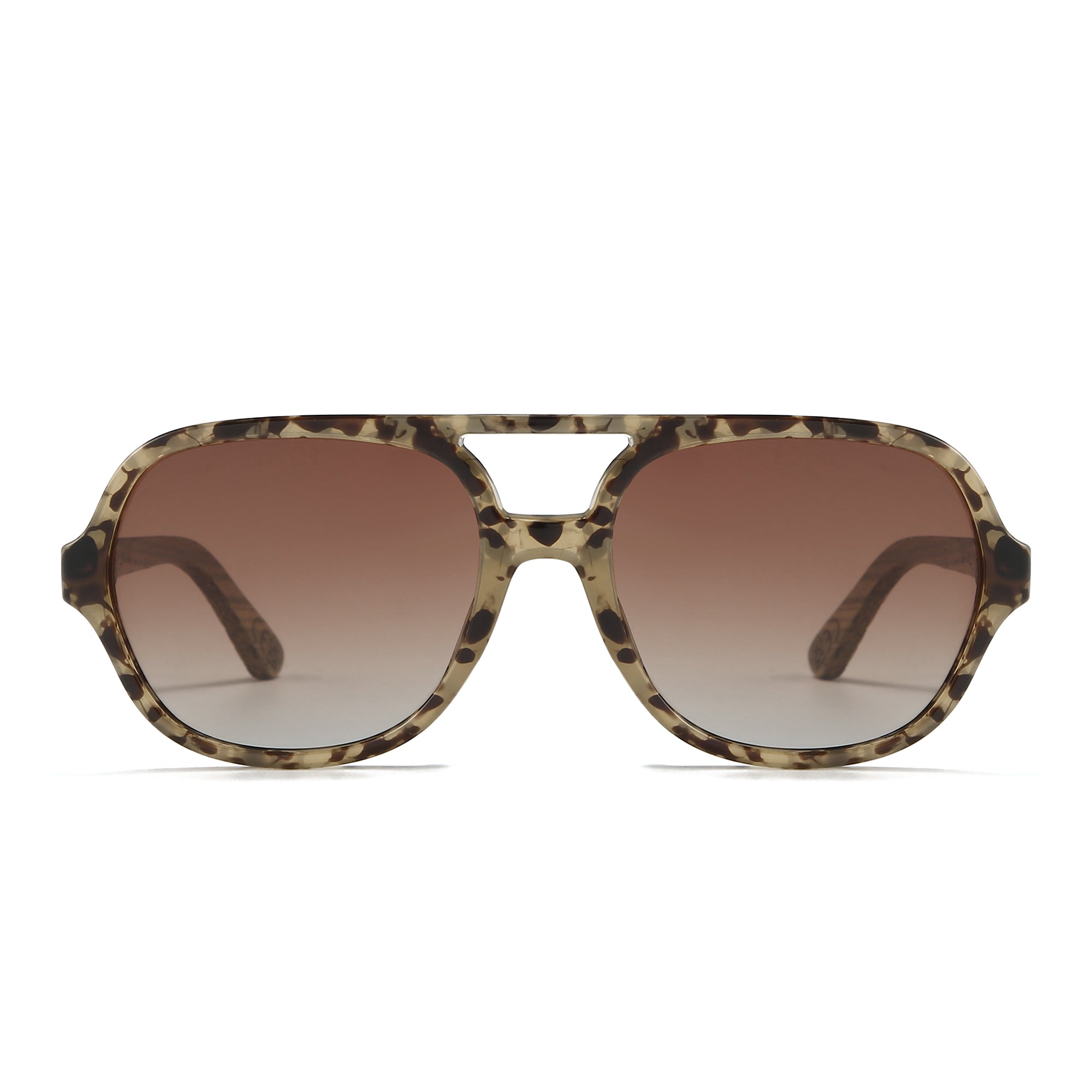 BILLY OPAL TORT l Brown Gradient Lens l Walnut Wood Arms
