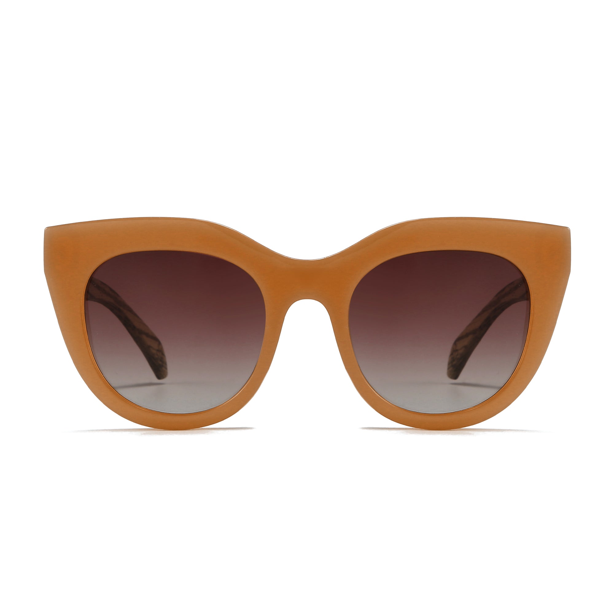 MILLA CARAMEL Brown Gradient Lens l Walnut Arms