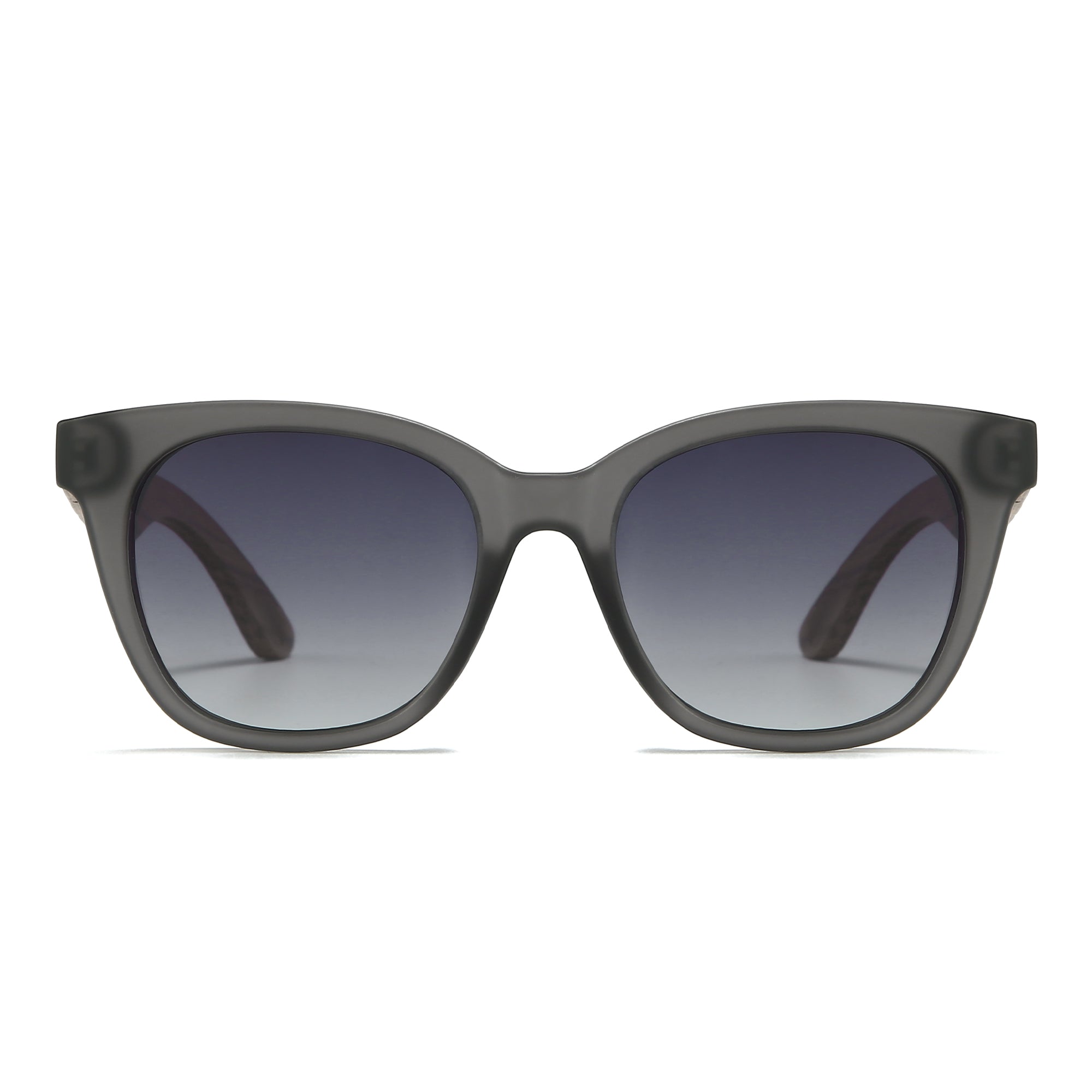 LILA GRACE CHARCOAL GREY l Black Gradient Lens l Walnut Arms