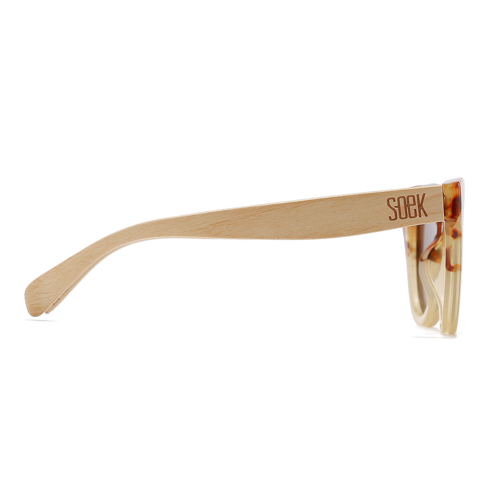 (b2b) FLUTTER Desert tort l Sunglasses l Black Lens l White Maple Arms (VAT incl ) RRP R1299