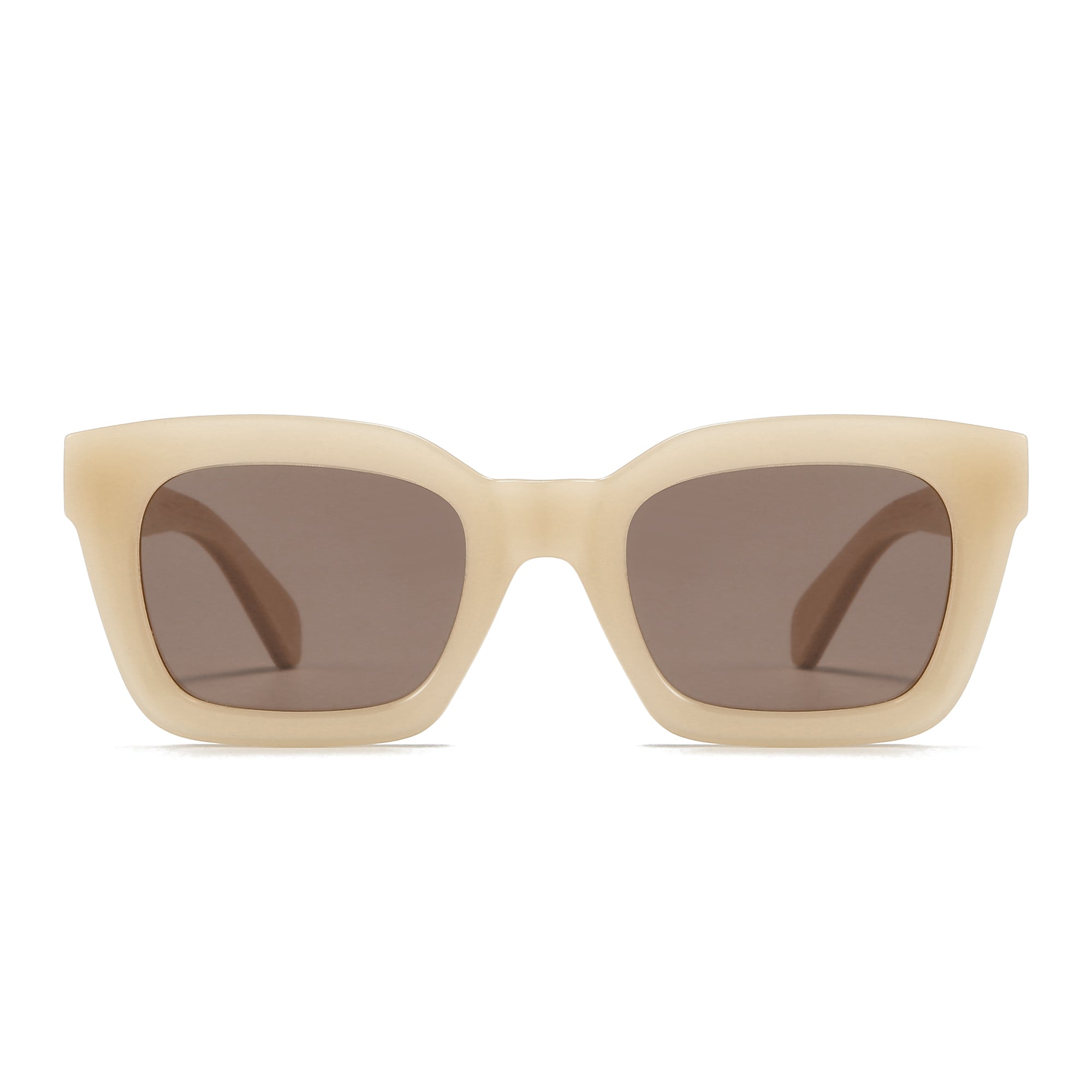 ZAHRA NUDE l Brown Gradient Lens l White Maple Arms