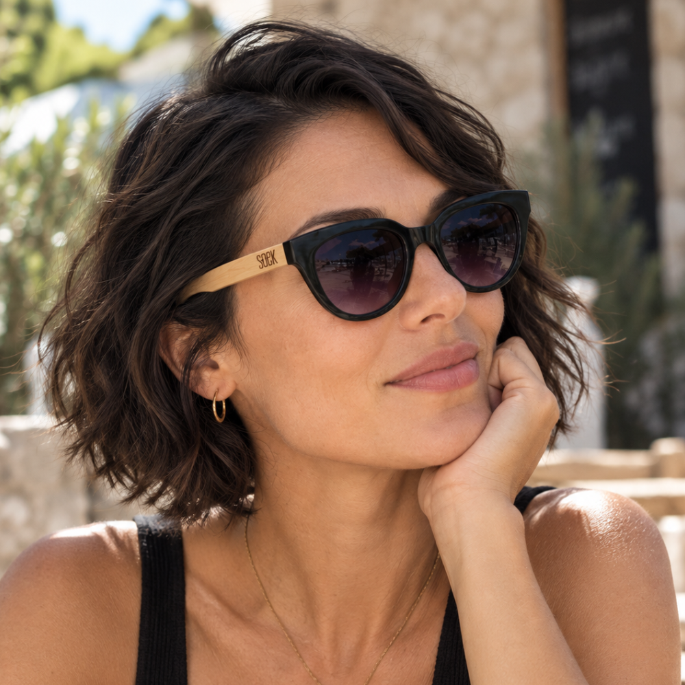 FLUTTER Storm l Sunglasses l Black Lens l White Maple Arms