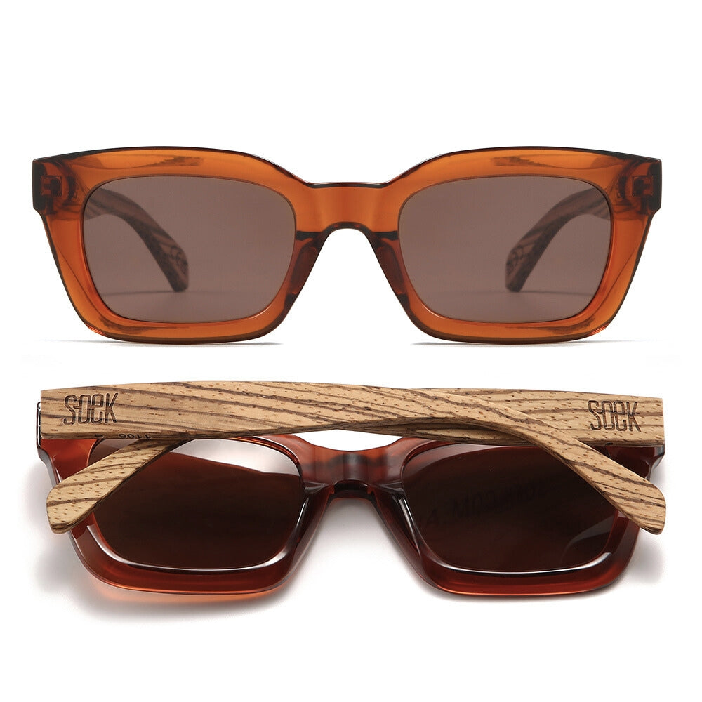 ZAHRA AUBURN l Smoky Polarised Lens l Walnut Arms