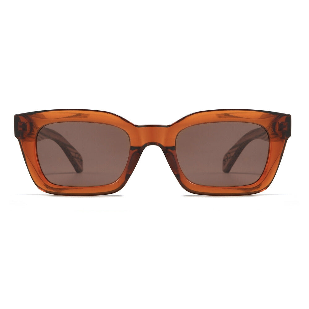 ZAHRA AUBURN l Smoky Polarised Lens l Walnut Arms