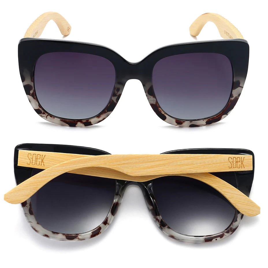 RIVIERA BLACK IVORY TORT  Black Gradient Lens l White Maple Arms