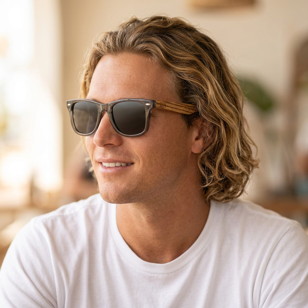BALMORAL l Polarised Lenses l Black frame l Walnut Arms