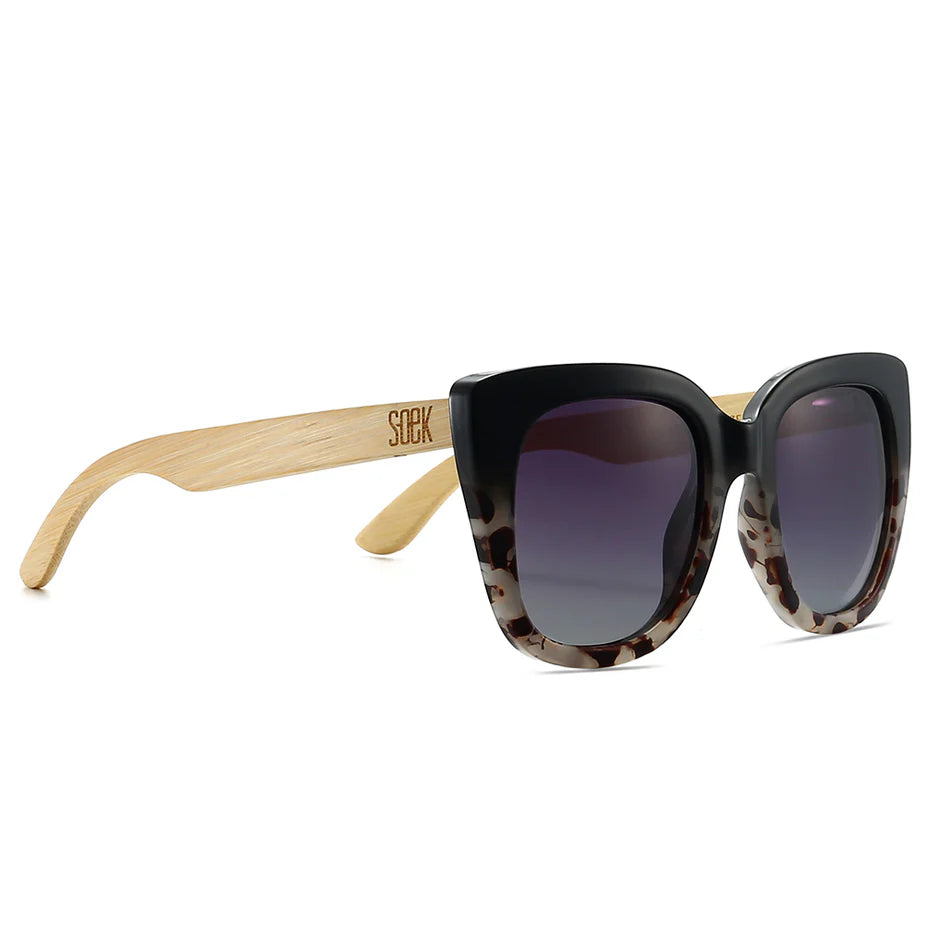 RIVIERA BLACK IVORY TORT  Black Gradient Lens l White Maple Arms