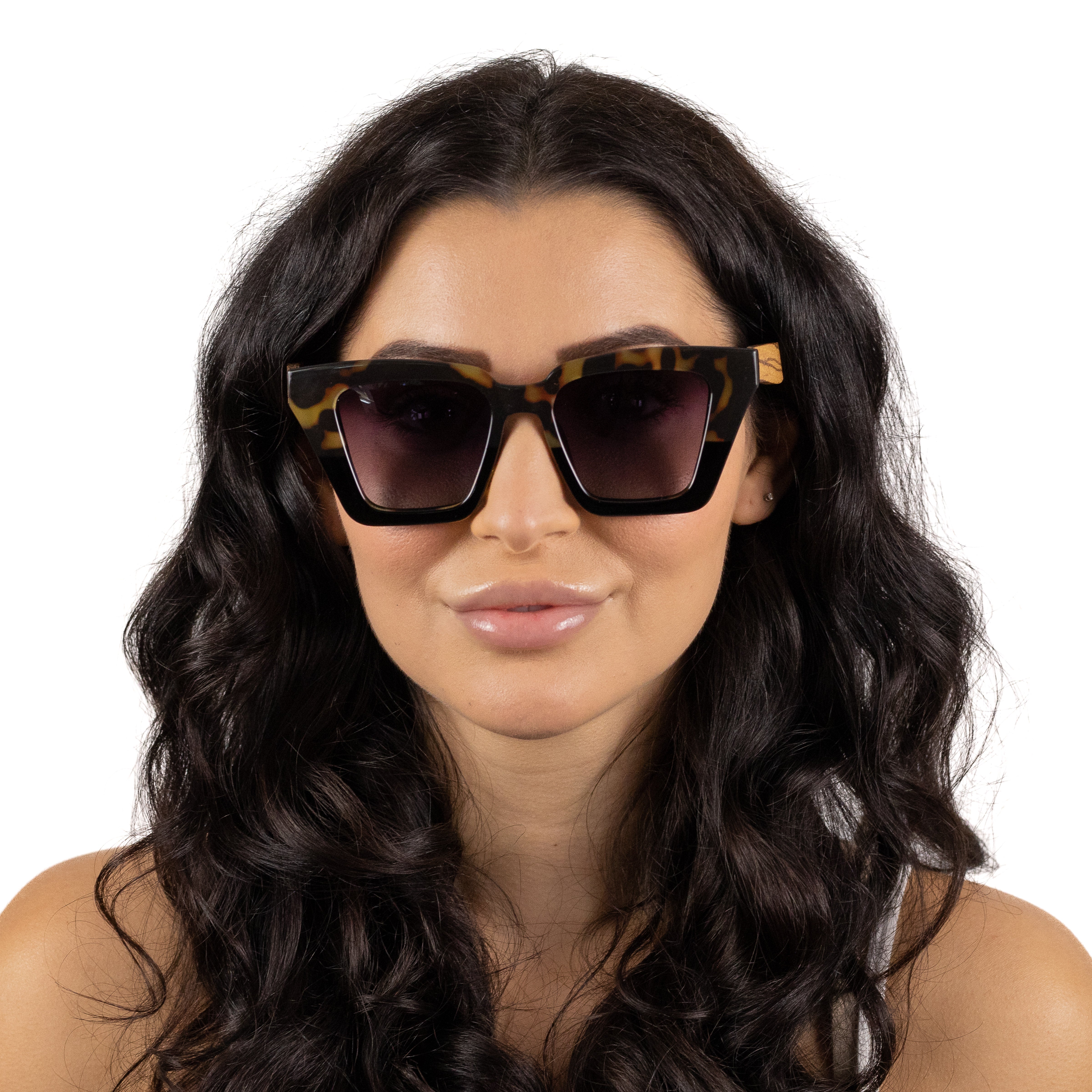 ICON BLACK TOFFEE l Black Graduated Lense l Walnut Arms