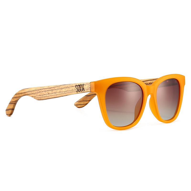 Buy Online Fashion Sustainable LILA GRACE BURNT ORANGE - Polarised Sunglasses with Brown Graduated Lens and Walnut Arms with Exceptional Comfort - Soek - South Africa