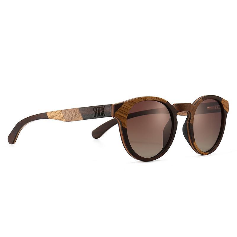 DRIFTER - Maple and Ebony Wooden Frame with Gradual Brown Polarized Lens  - Adult