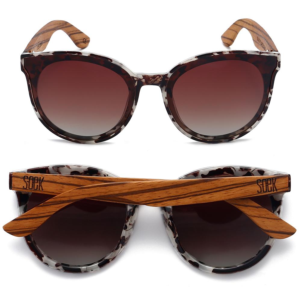 Buy Online Fashion Sustainable BELLA IVORY TORTOISE -  Sustainable Polarised Wooden Sunglasses with Brown Graduated Lens with Walnut Arms with Exceptional Comfort - Soek- South Africa