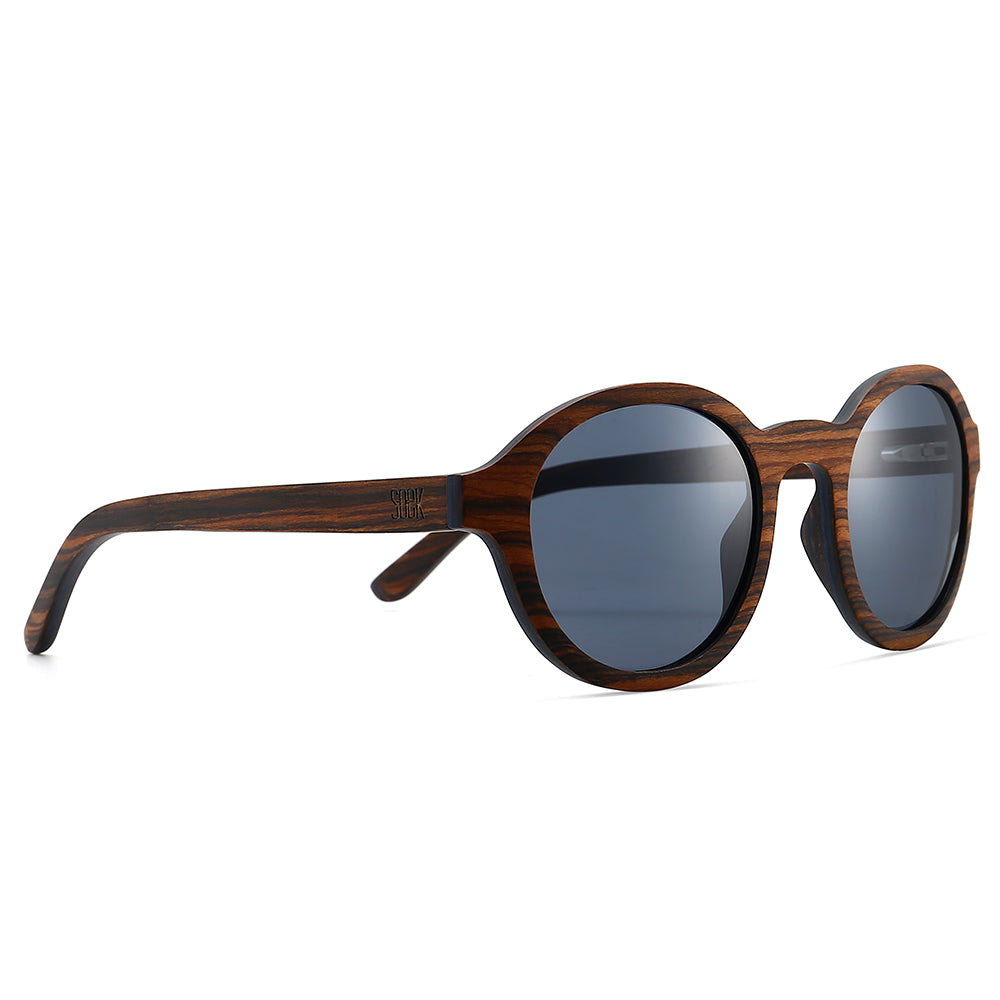WANDERER l Oak wood Sunglasses l Black Polarised Lens
