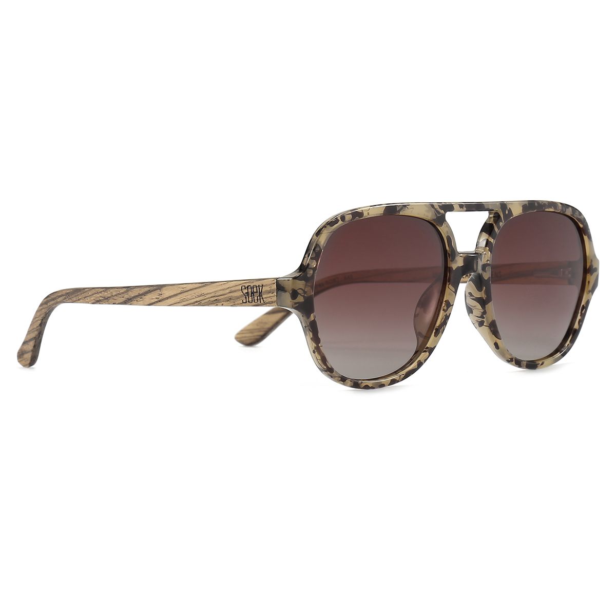 BILLY OPAL TORT Brown Gradient Lens l Walnut Wood Arms - Soek Fashion Eyewear South Africa