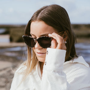 Buy Online Fashion Sustainable BELLA IVORY TORTOISE -  Sustainable Polarised Wooden Sunglasses with Brown Graduated Lens with Walnut Arms with Exceptional Comfort - Soek- South Africa