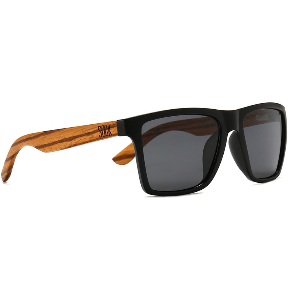 DALTON l BlackFrame l Polarised Black Lens l Walnut Wooden Arms South Africa