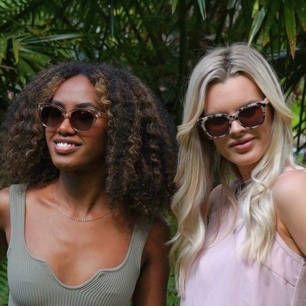 LILA GRACE CHAMPAGNE - Champagne coloured Sustainable Polarised Sunglasses with Polarised Brown Lens and White Maple Wooden Arms - Soek Fashion Eyewear South Africa