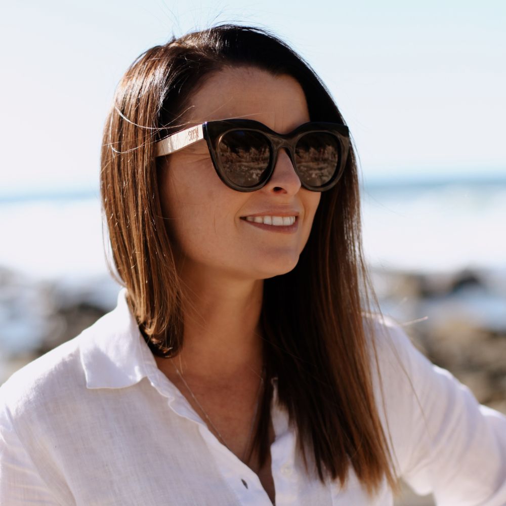 MILLA KHAKI- Khaki Wooden Polarised Sunglasses with Brown Gradient Lens and White Maple Arms - SOEK South Africa