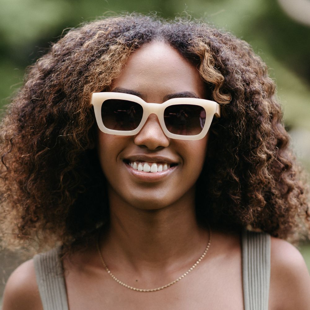 Buy Online Fashion Sustainable **NEW ** ZAHRA OPAL TORT - Polarised Wooded Sunglasses with Nude coloured Frame, Brown Graduated Lens andWhite Maple Arms with Exceptional Comfort - Soek- South Africa